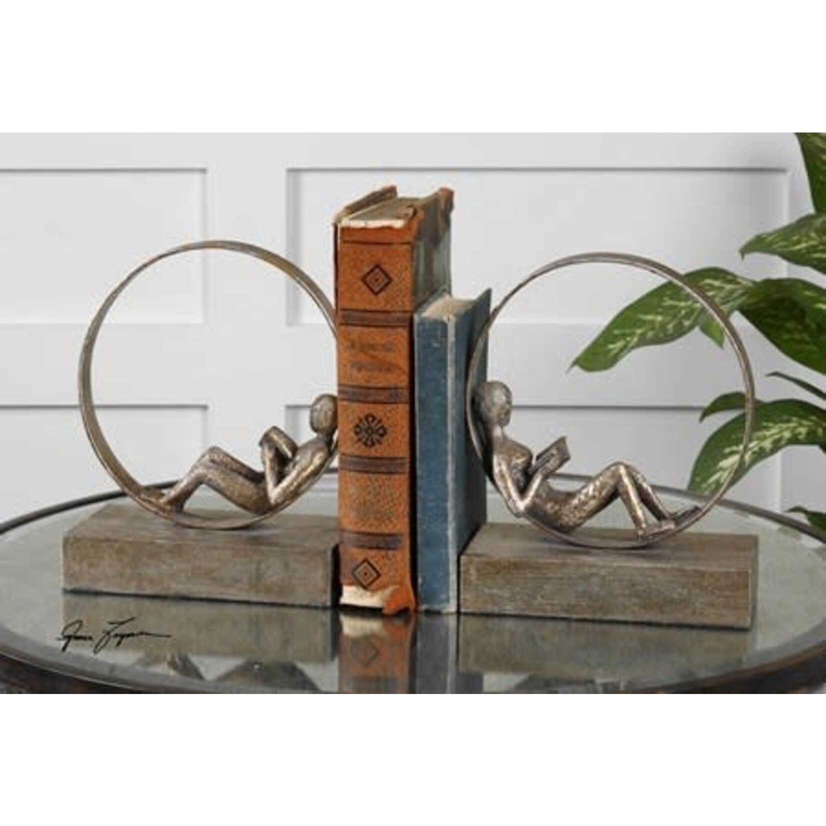 UTTERMOST LOUNGING BOOK ENDS S/2