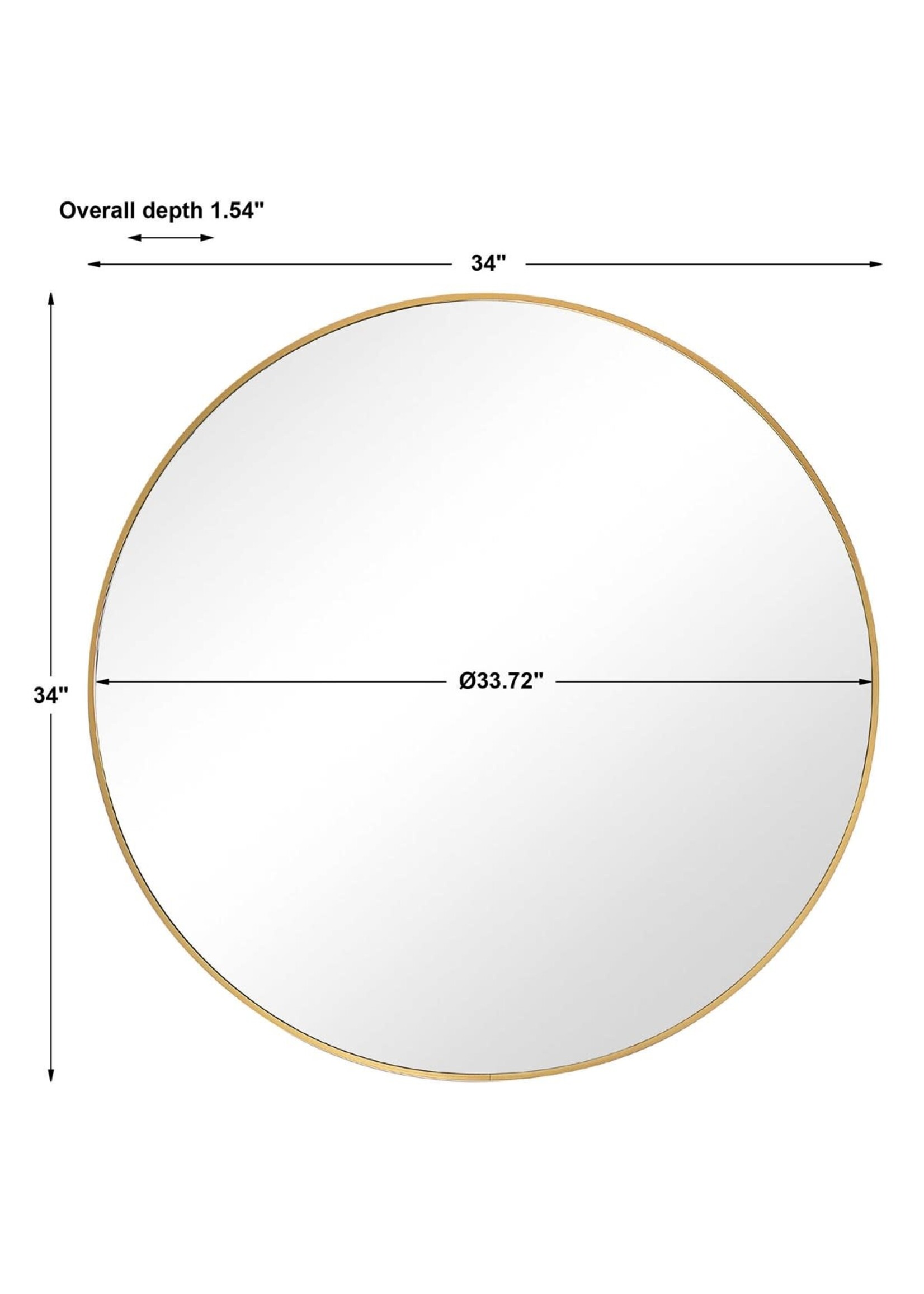 UTTERMOST ROUND GOLD MIRROR 34X34