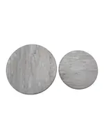 CREATIVE COOP LARGE ROUND MARBLE REVERSIBLE CUTTING BOARD
