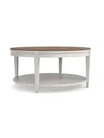 BASSETT BELLA TWO TONE ROUND COCKTAIL TABLE