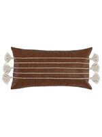 CLASSIC HOME EZEKIEL VEGAN LEATHER BROWN 14 X 26