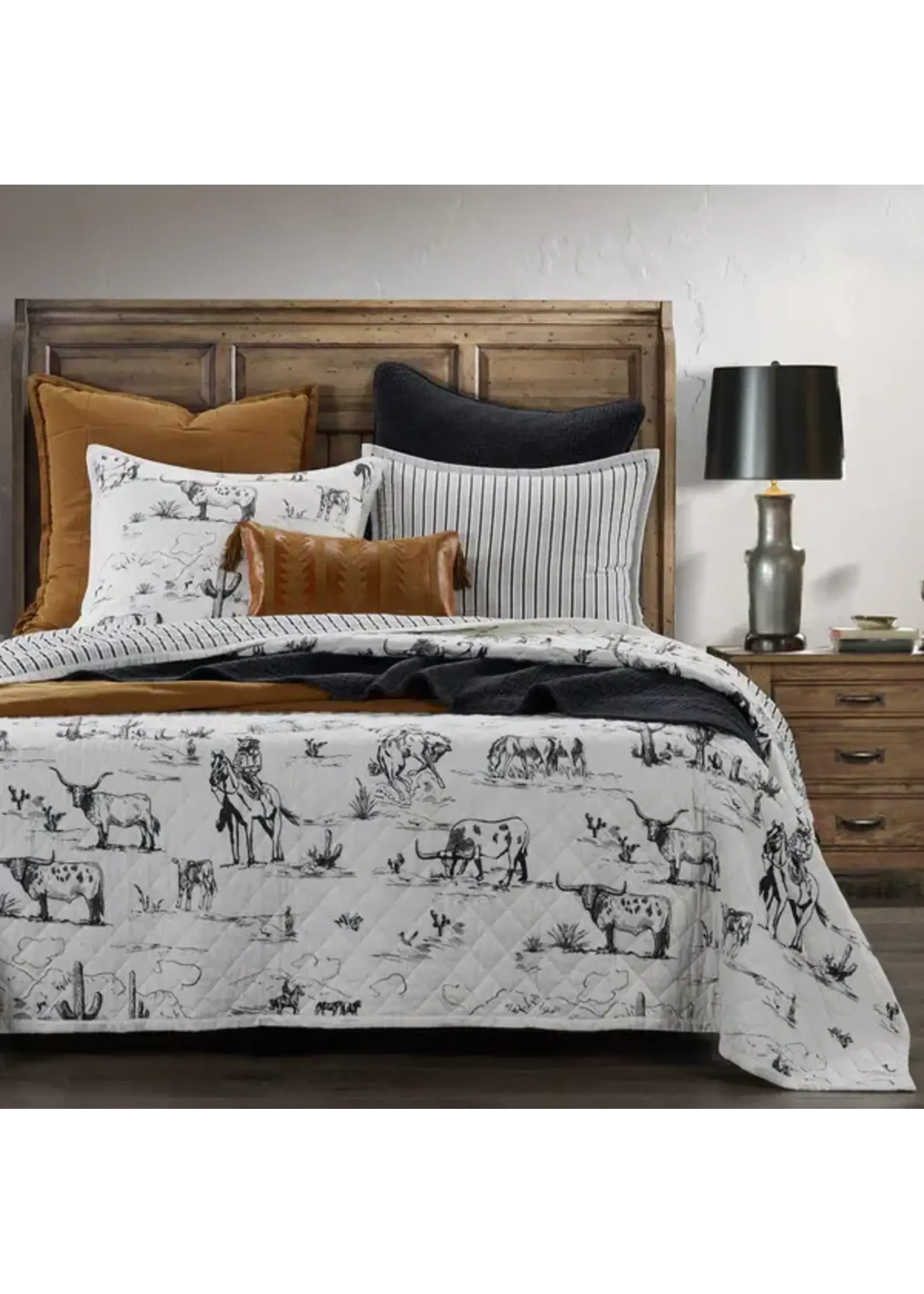 HIEND ACCENTS RANCH LIFE TWIN, REVERSIBLE TWIN QUILT SET