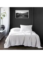 HIEND ACCENTS FULL/QUEEN,  WHITE WAFFLE WEAVE COVERLET