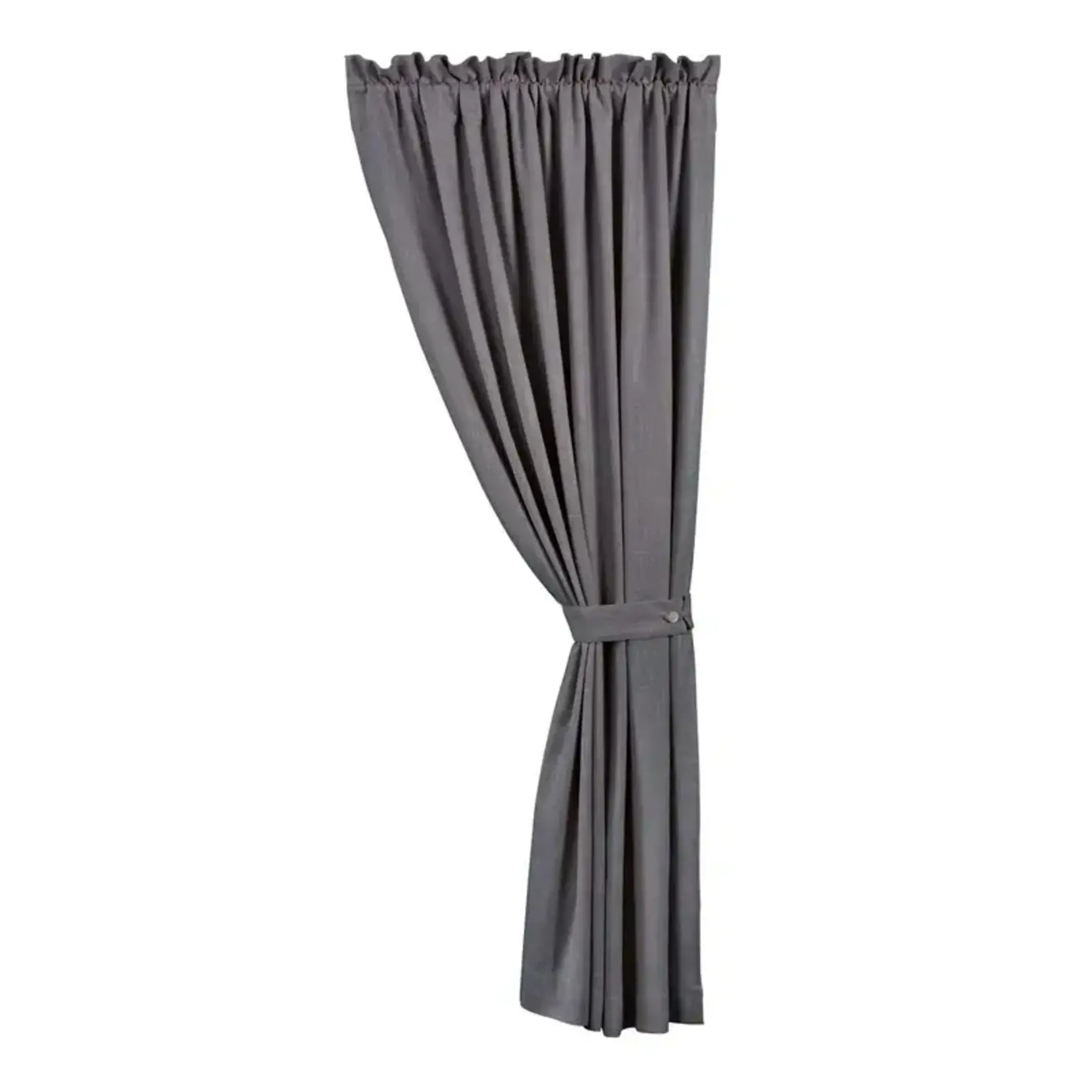 HIEND ACCENTS SLATE LINED LINEN CURTAIN, 108"