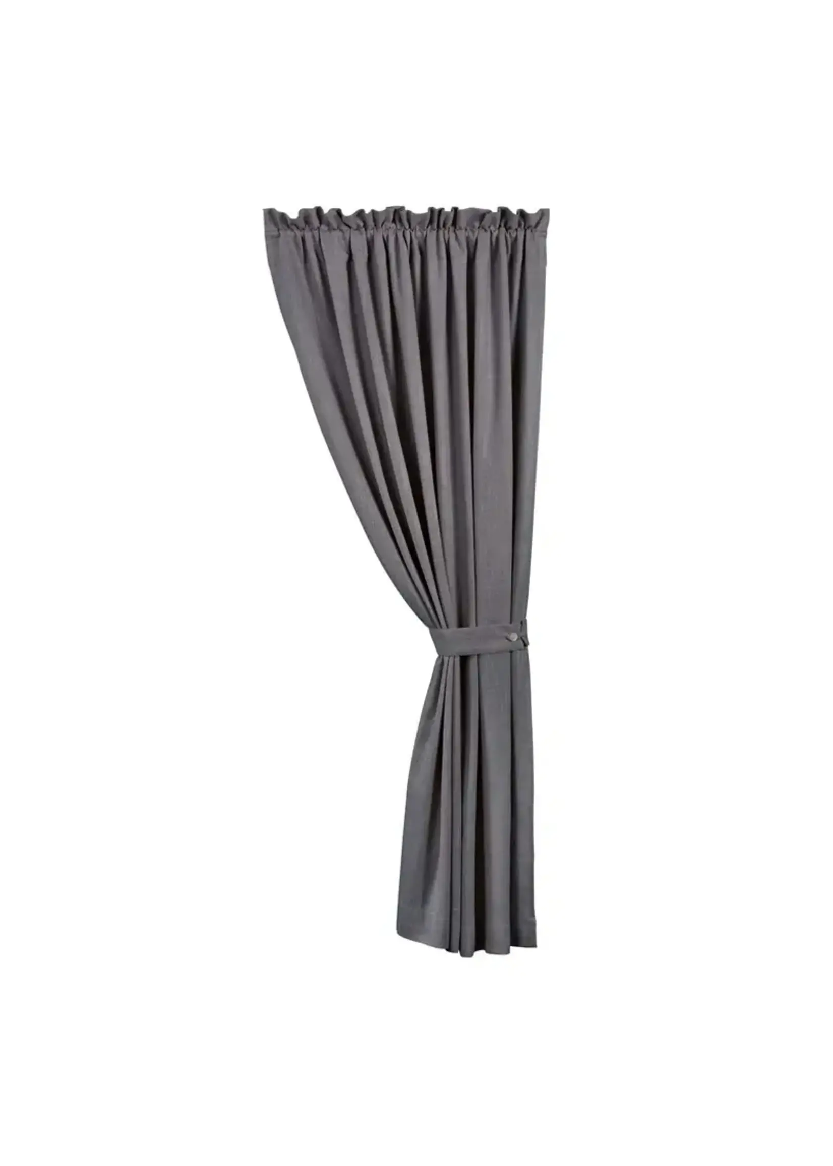 HIEND ACCENTS SLATE LINED LINEN CURTAIN, 108"