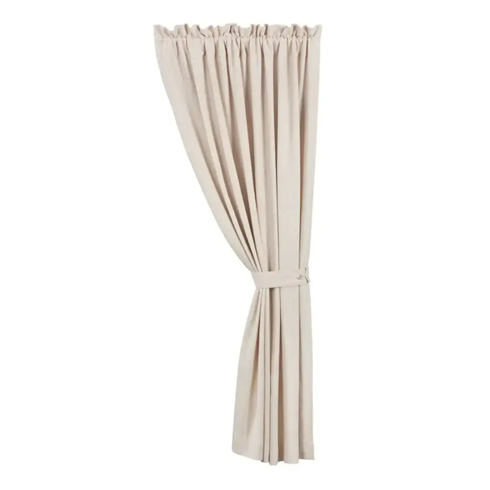 HIEND ACCENTS LIGHT TAN LINED LINEN CURTAIN, 108"