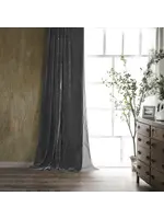 HIEND ACCENTS STELLA SLATE LINED SILK VELVET CURTAIN, 48X108