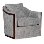 HOOKER FURNITURE COCO EXPOSED WOOD SWIVEL CHAIR