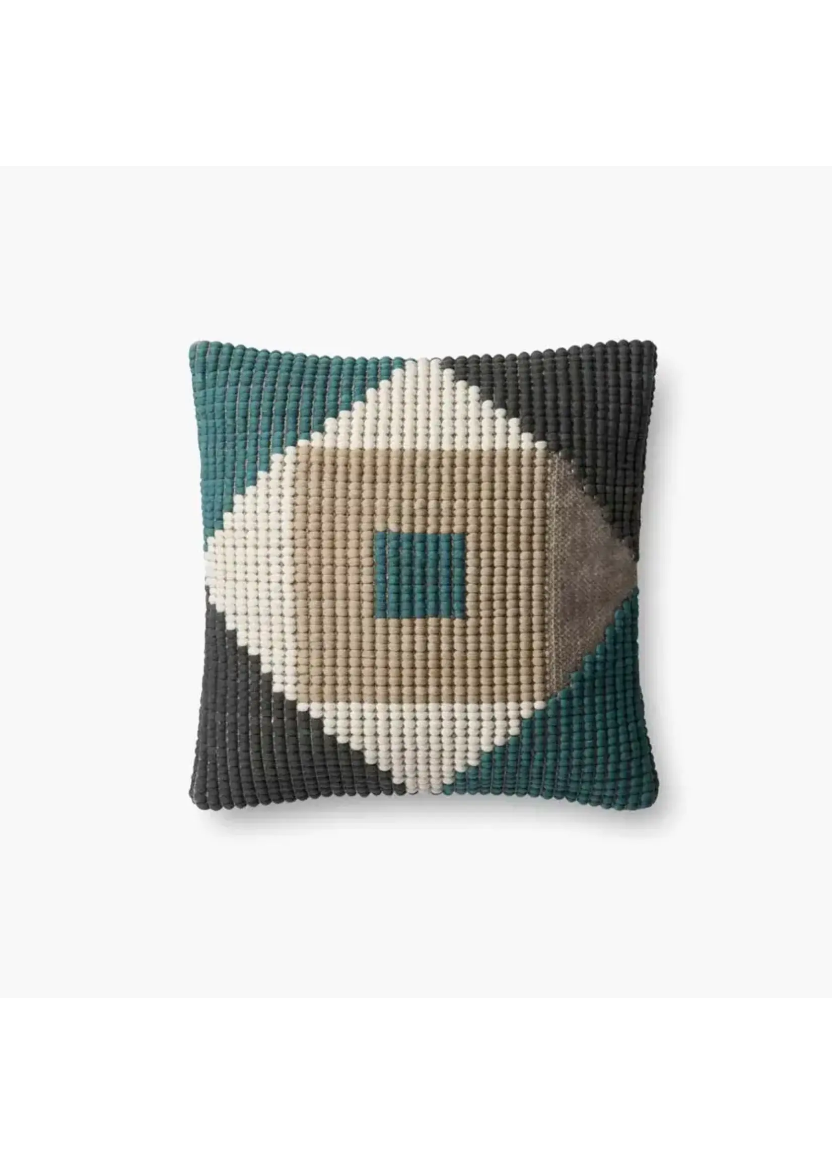 LOLOI 18x18 TEAL PILLOW