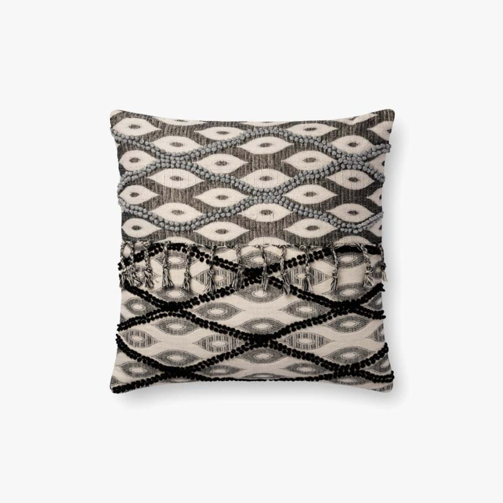 LOLOI 18x18 BLACK PILLOW