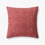 LOLOI IN/OUT PILLOW-RED/IVORY
