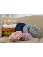 VELVET PINTUCKED PILLOW - GREY