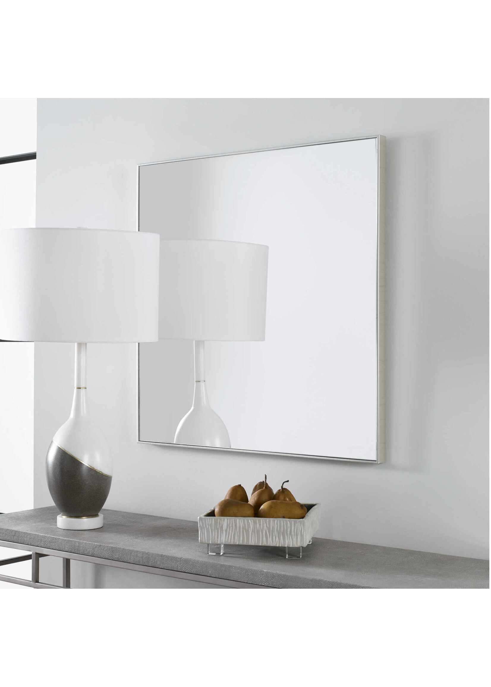 UTTERMOST ALEXO SILVER SQUARE MIRROR