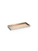 ZODAX ANTIQUE GOLD & SILVER  SERVING TRAY