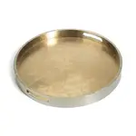 ZODAX ROUND ANTIQUE GOLD/SILVER SERVING TRAY