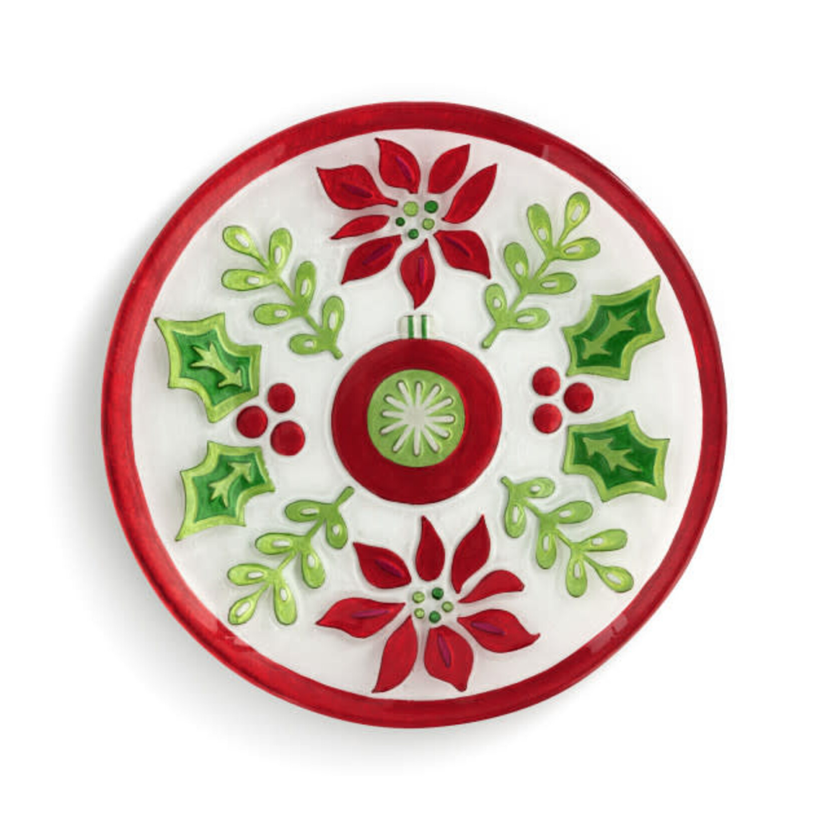 DEMDACO HOLLY PATTERN ROUND PLATE 11"