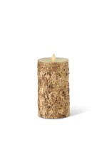 K & K BIRCH BARK WAX INDOOR PILLAR 3.25 X 5.5