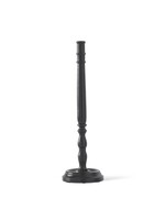 K & K BLACK WOOD TAPER CANDLEHOLDERS, Large