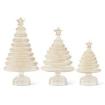 K & K GOLD GLASS ICED LAYERS CHRISTMAS TREE, Small