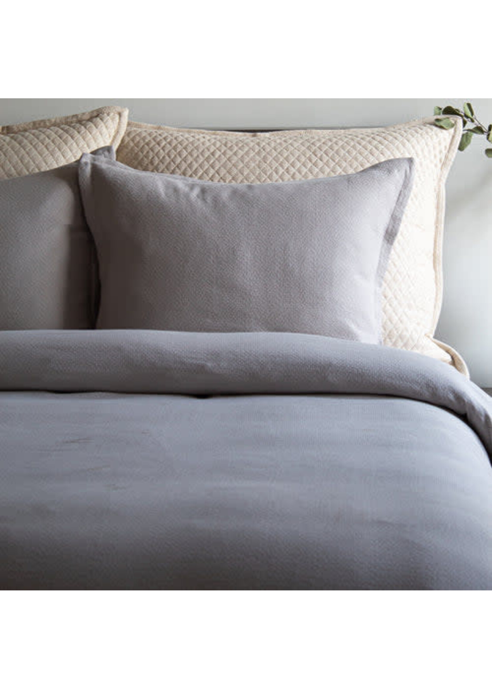 ANN GISH NEO DUVET SET, LIGHT GREY- QUEEN