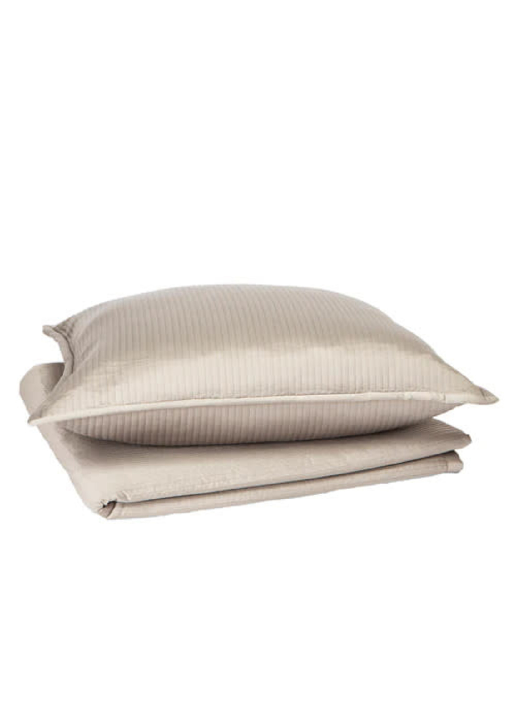 ANN GISH LINEA COVERLET SET, TAUPE- KING
