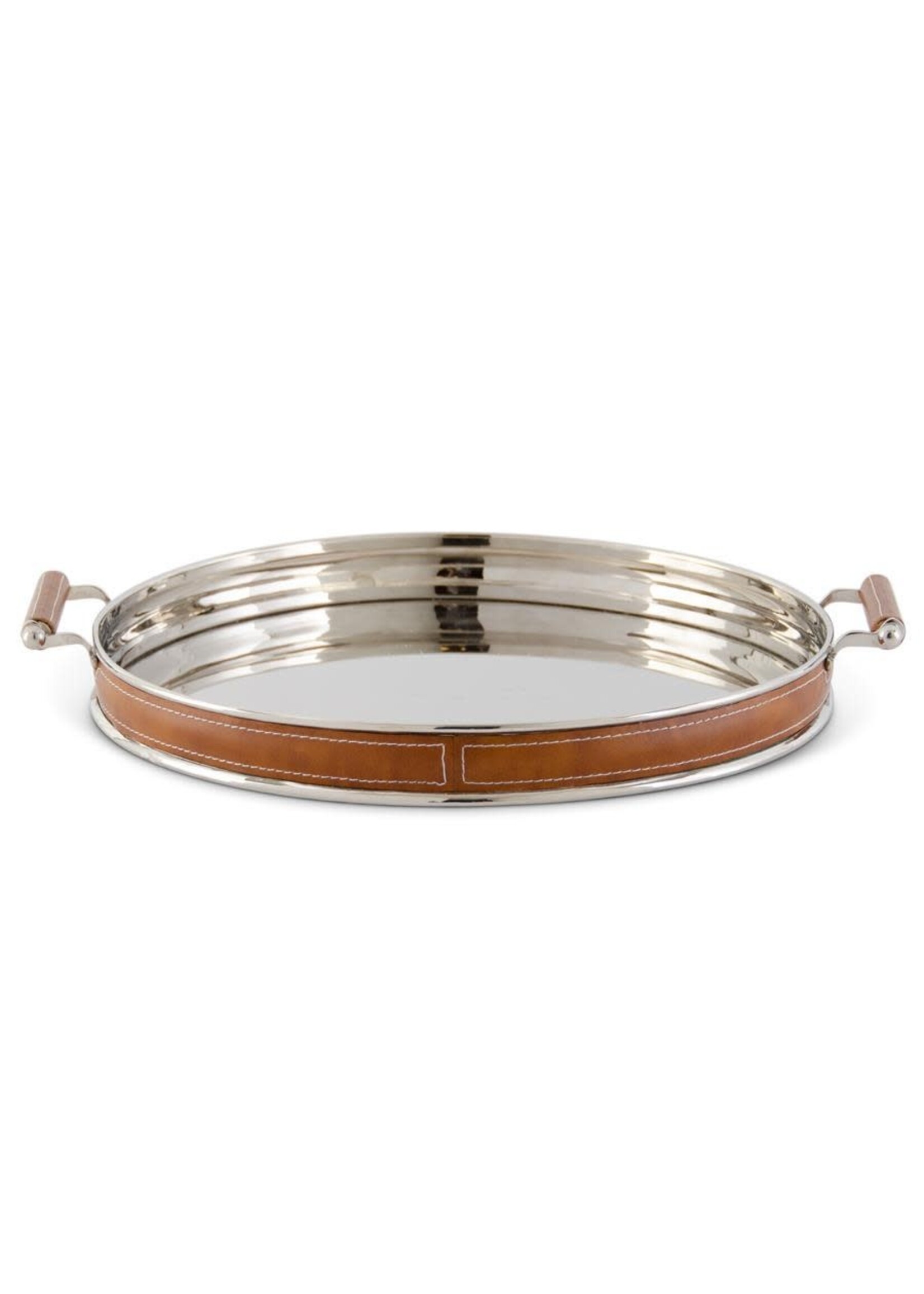 K & K LEATHER RD DOUBLE HANDLED TRAY