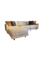 HOOKER FURNITURE CARMEL 4 PC SECTIONAL W/ BUMPER OTTOMAN