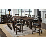 A-AMERICA MARIPOSA GATHERING TABLE W LEAF & SIX STOOLS