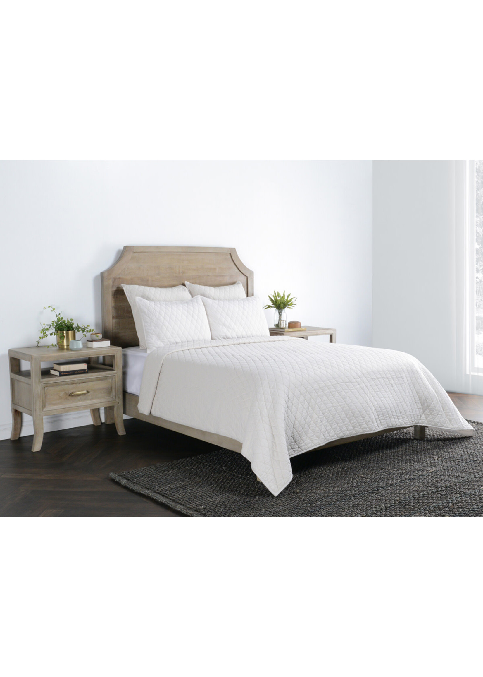 CLASSIC HOME VINTAGE LANA WOOL 3PC QUEEN QUILT SET