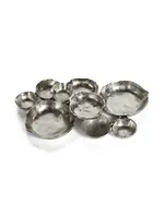 ZODAX CLUSTER OF NINE ROUND SERVING BOWLS - LARGE - NICKEL