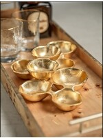 ZODAX CLUSTER OF NINE ROUND SERVING BOWLS- DK GOLD