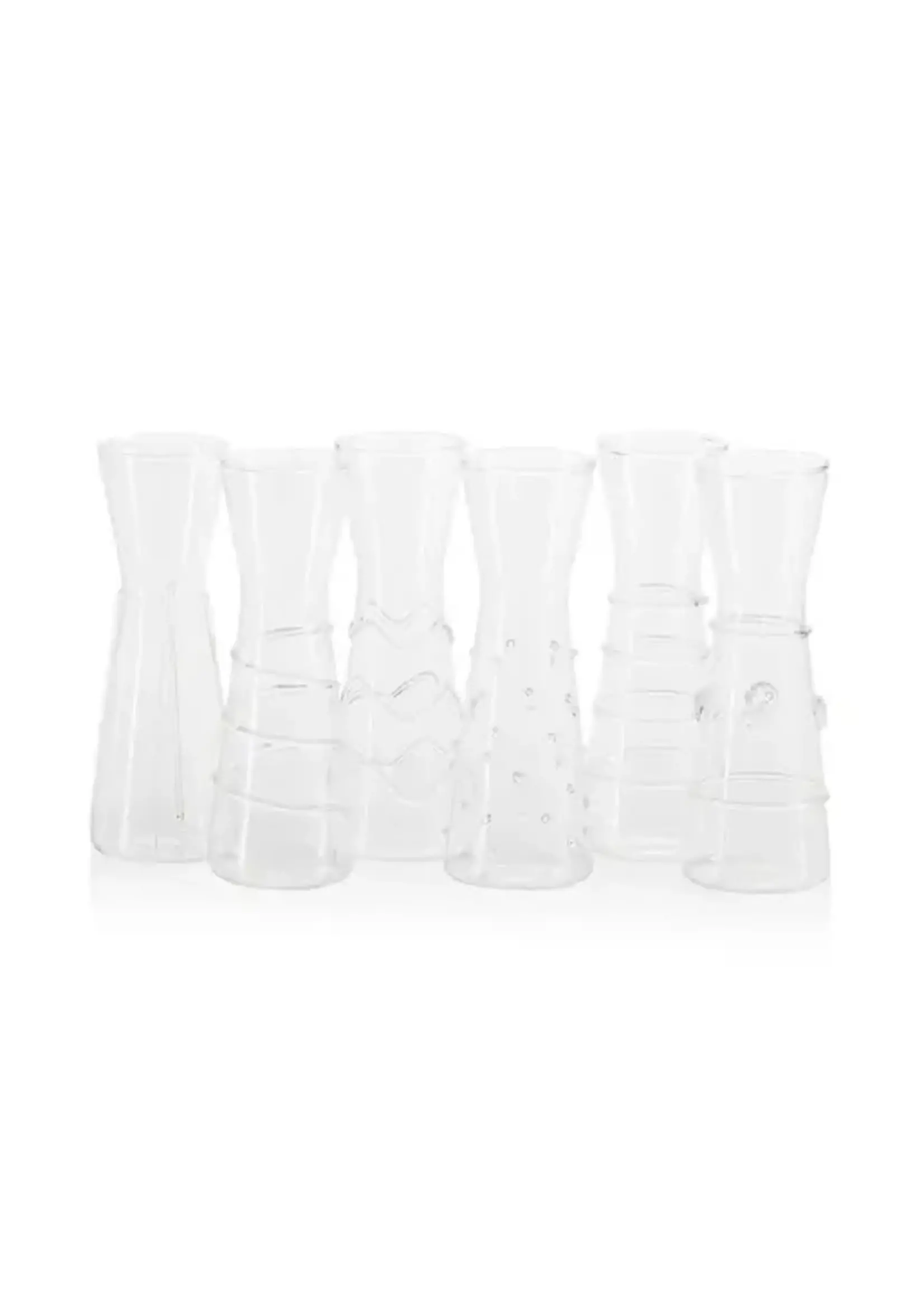 ZODAX SIX ASSORTED DESIGN INDIVIDUAL CARAFES