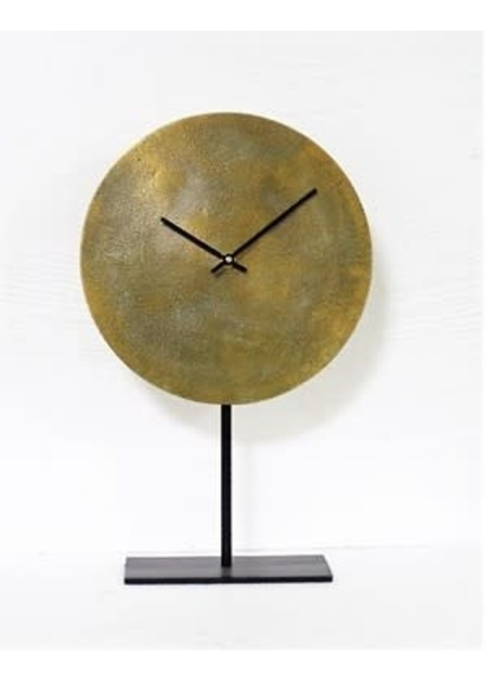 10" ANTIQ BRASS STAND CLOCK