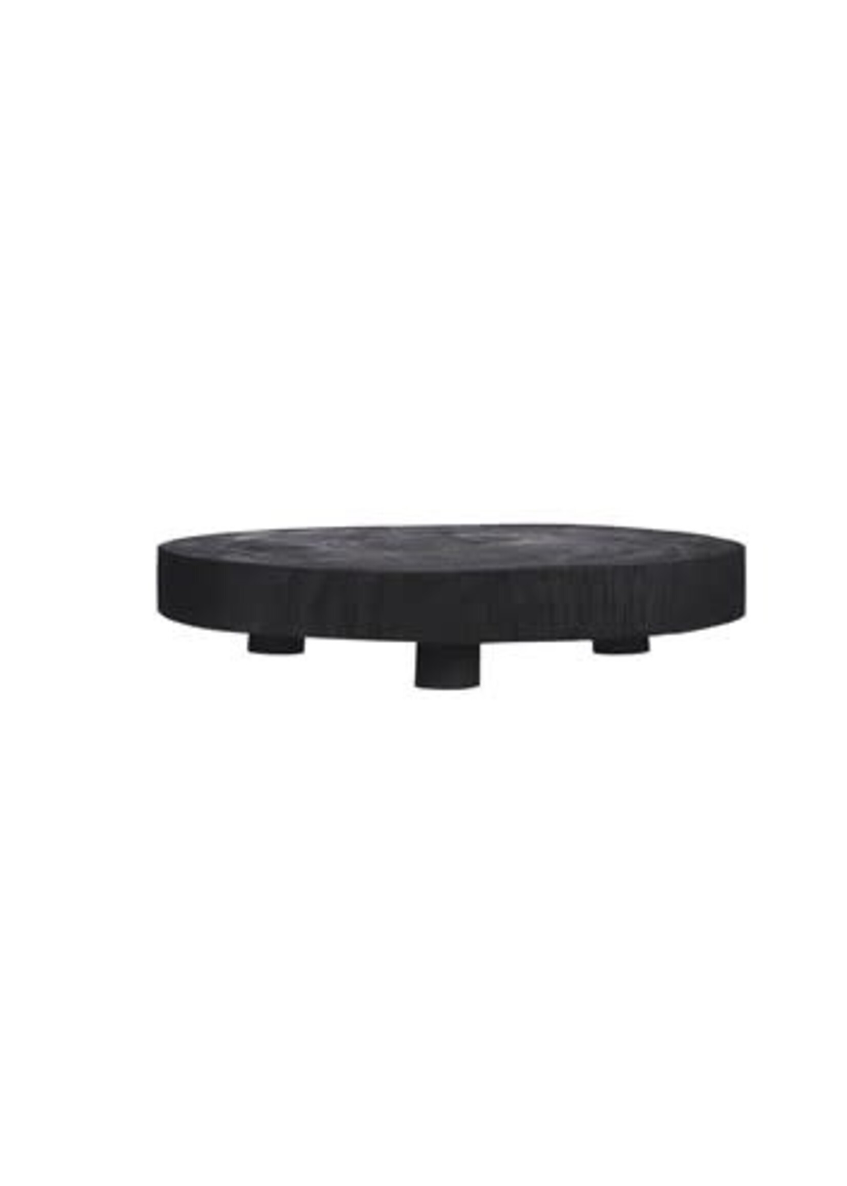 BIDK 11.8" WOOD PEDESTAL BLK