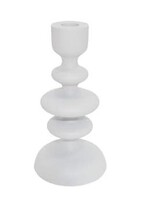 BIDK 8" WHITE ALUM CANDLESTICK