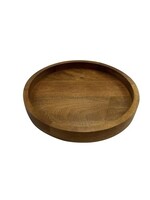 BIDK 13.39" ROUND TRAY DK NATURAL