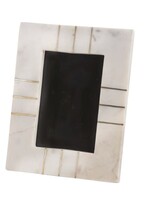 4X6 MARBLE/BRASS FRAME OPAL