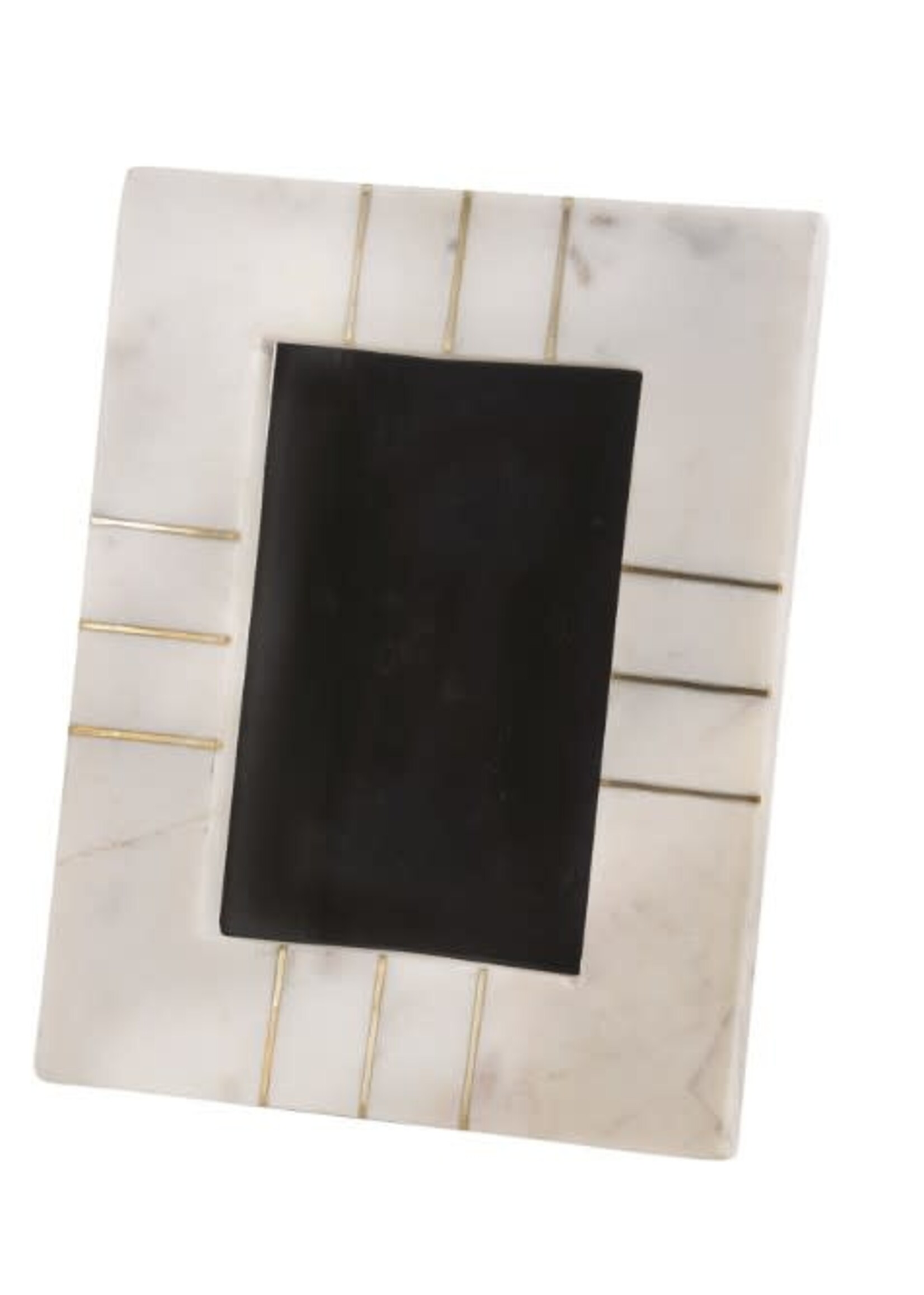 4X6 MARBLE/BRASS FRAME OPAL