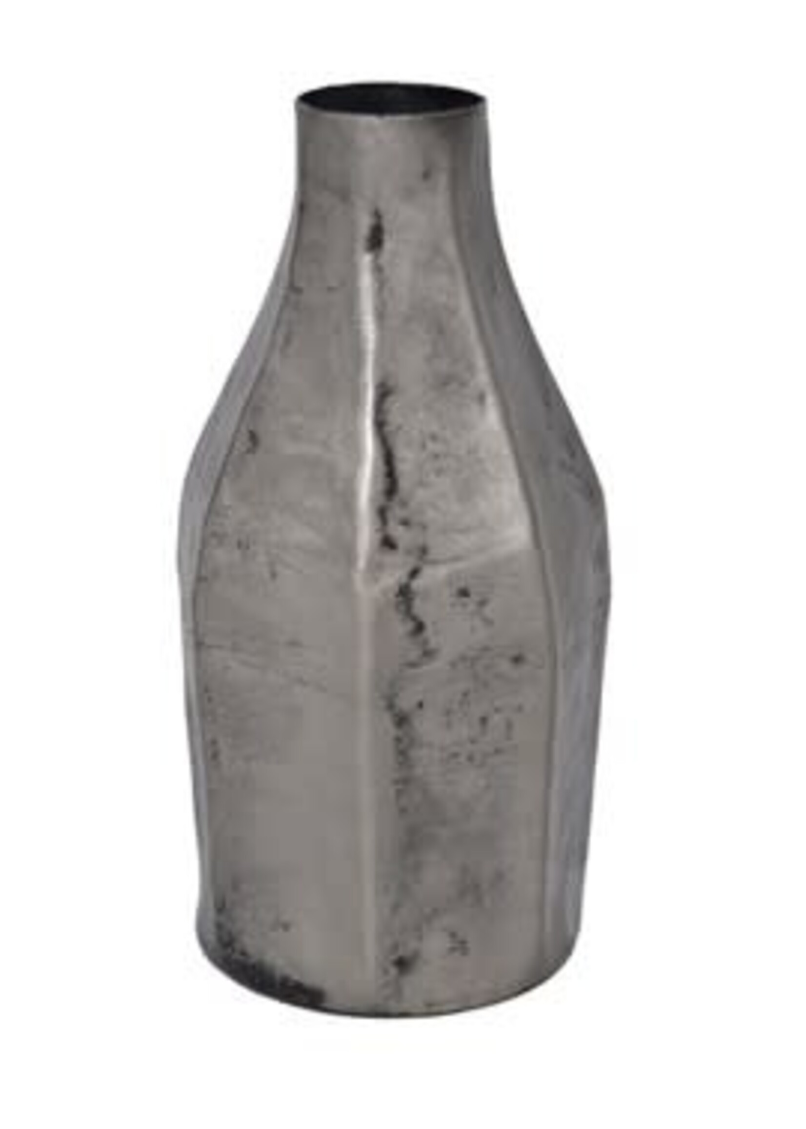BIDK 7" ANT SILVER IRON VASE