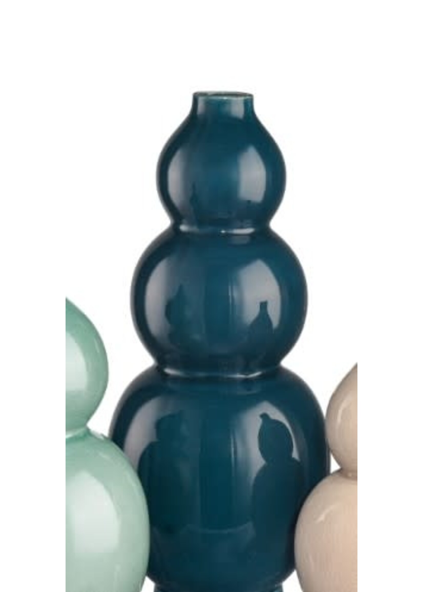 CELIA VASE 8"X18" NAVY