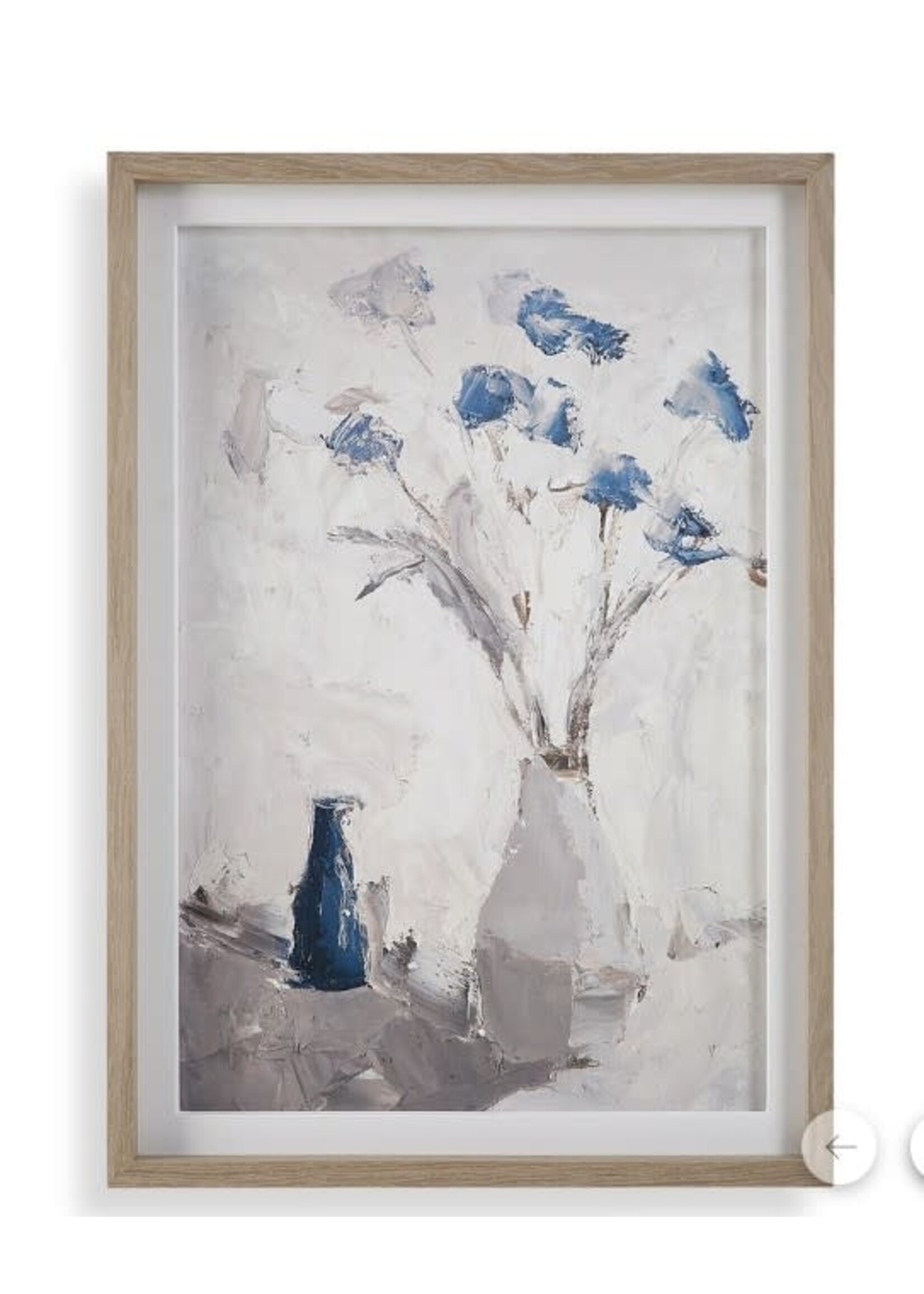 UTTERMOST BLUE FLOWERS IN VASE FRAMED PRINT
