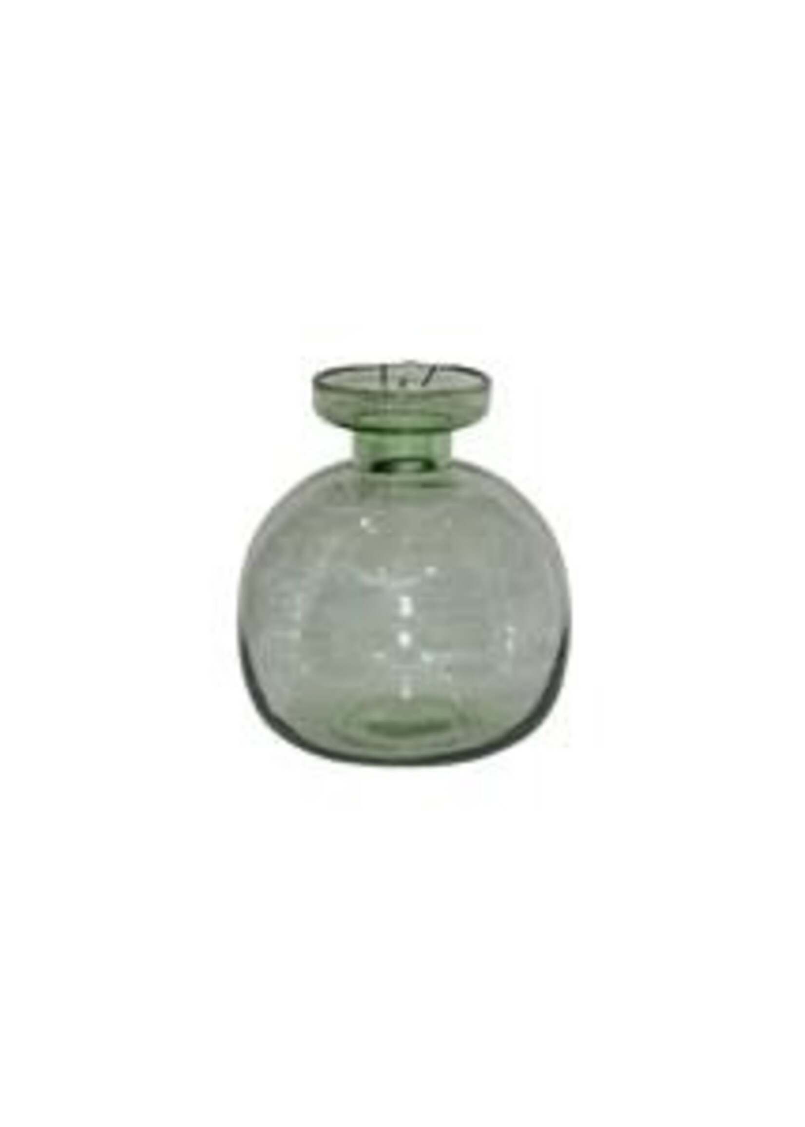 MED GLASS VASE GREEN