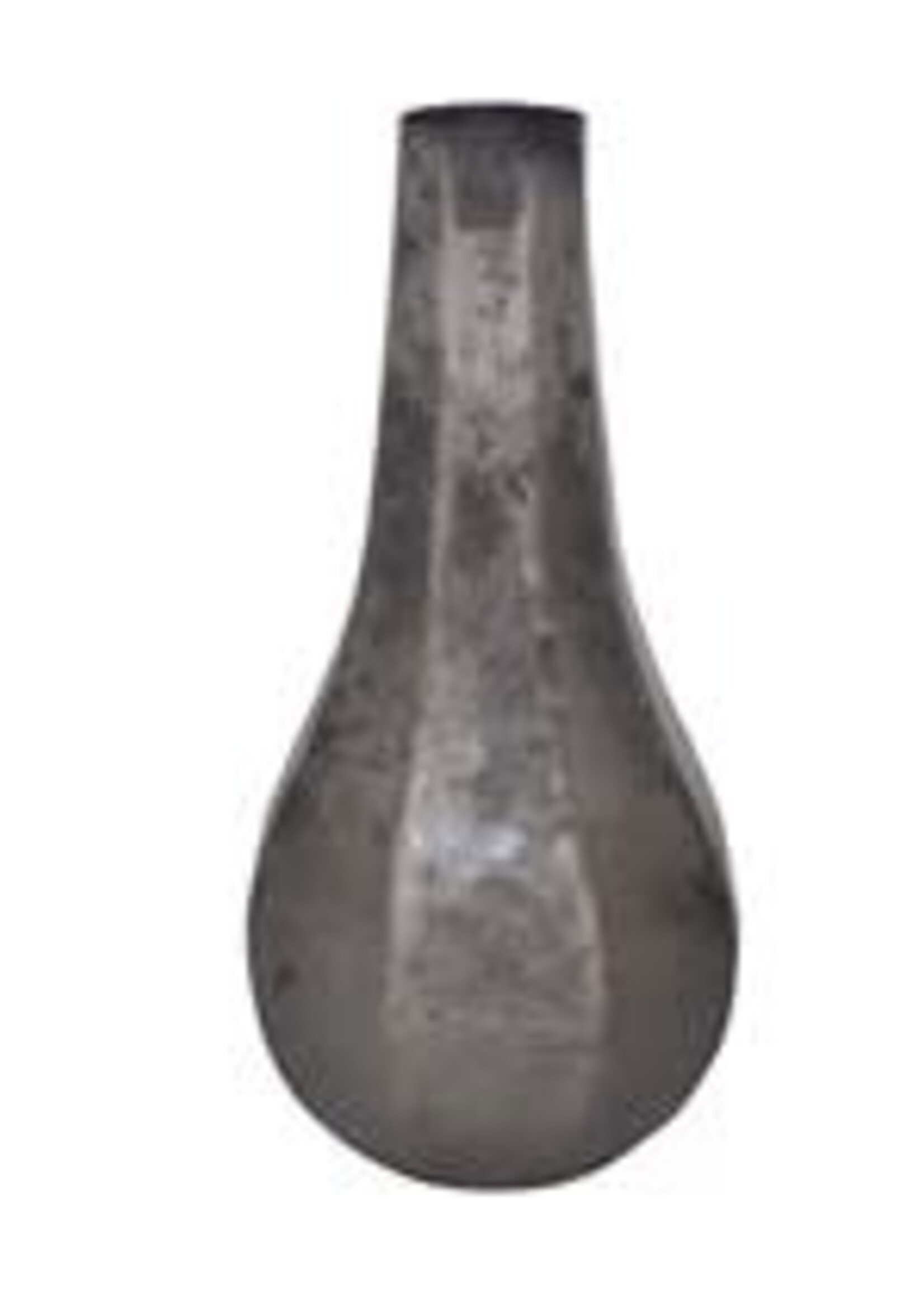 BIDK TEARDROP ANT SILVER IRON VASE