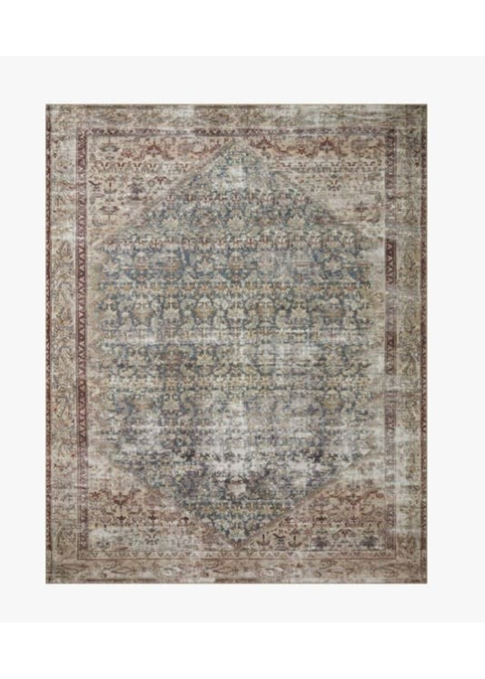 LOLOI GEORGIE TEAL/ANTIQUE 2X4