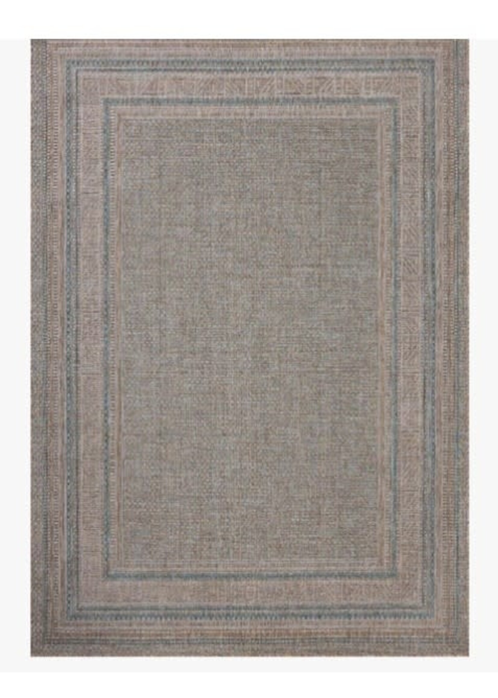 LOLOI TOPANGA NATURAL/TEAL 2X4