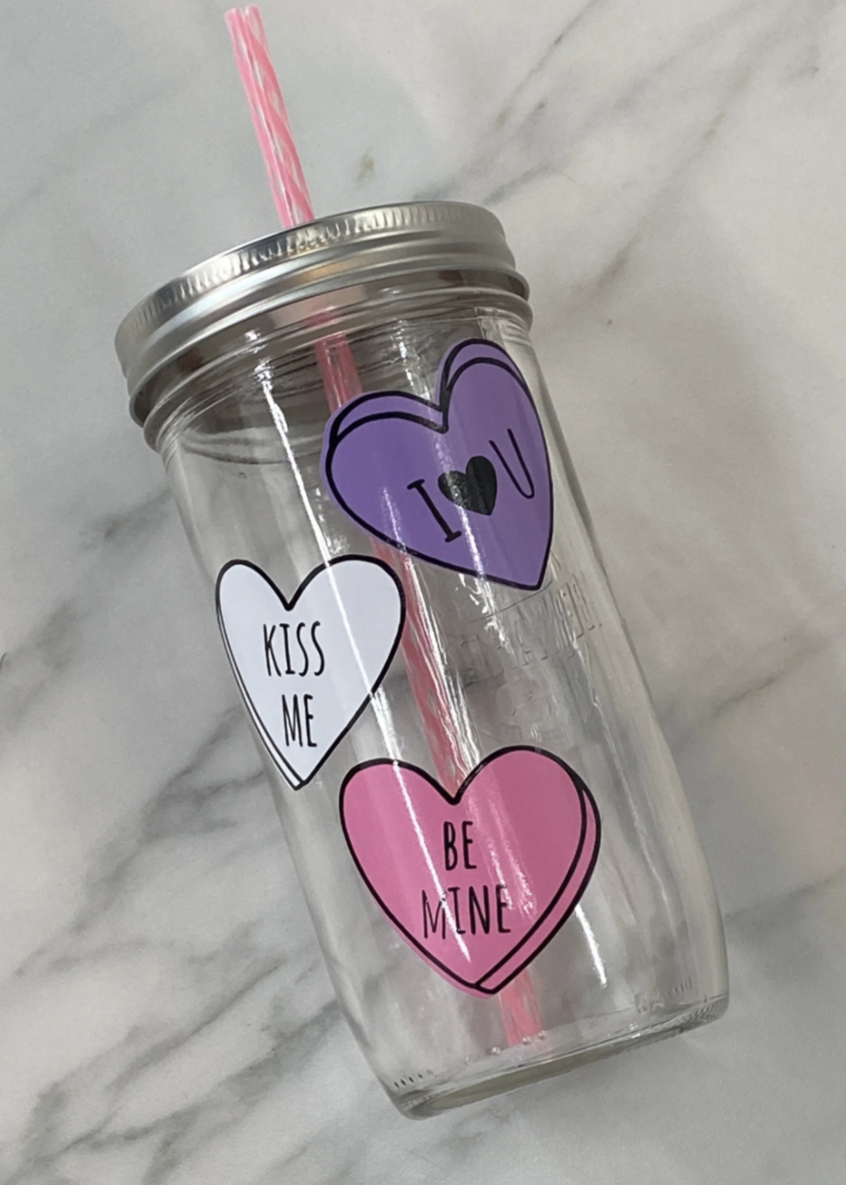 Mason Jar Tumbler & Straw