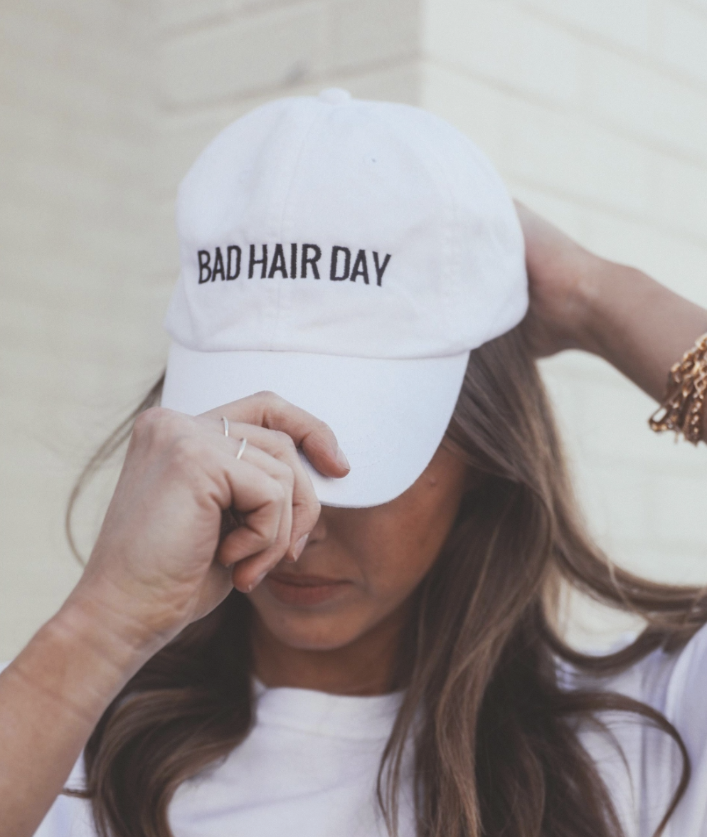 Bad Hair Day Baseball Hat - Oak \u0026 Ivory 