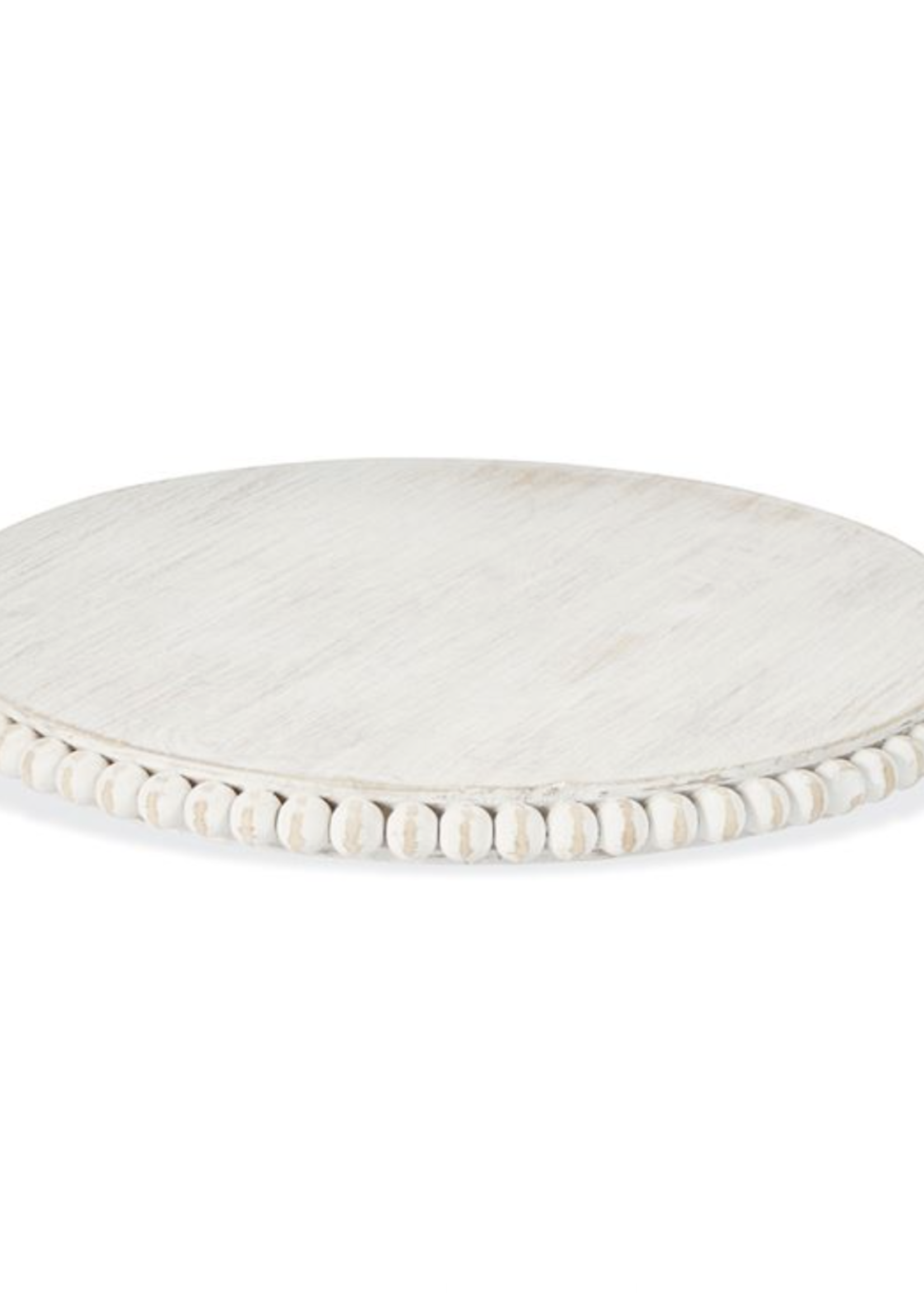 Mud Pie White Beaded Lazy Susan