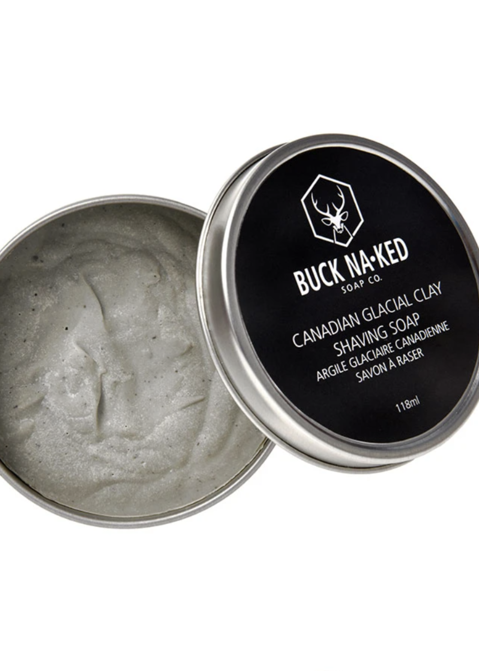 Buck Naked Soap Company Canadian Glacial Clay Shaving Soap