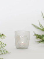 Indaba Trading Co Frosted Heart Votive